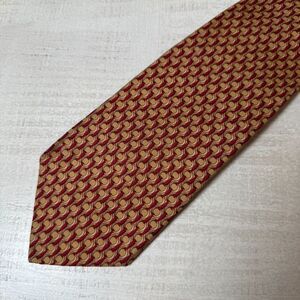 Brooks Brothers Gold Red Tie Business Career Work Professional Classic *SPOT*